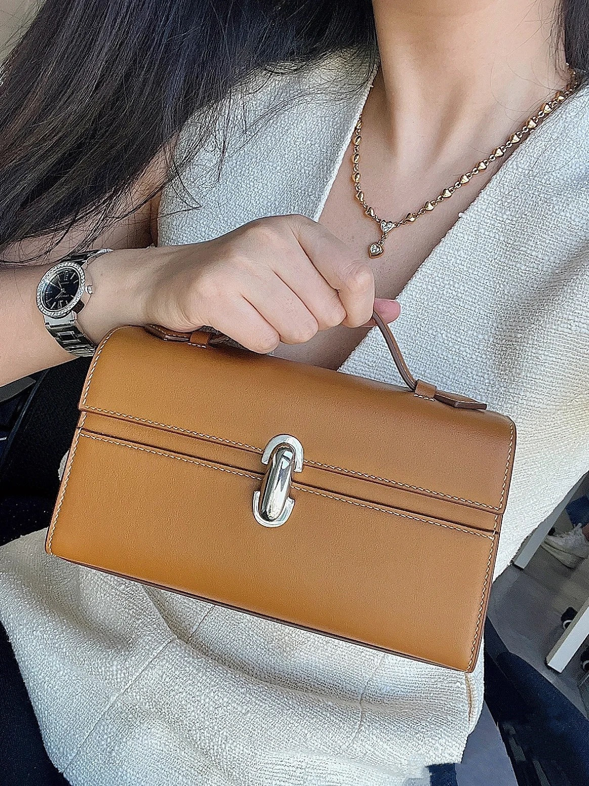 BORSA IN PELLE SIMMETRIA