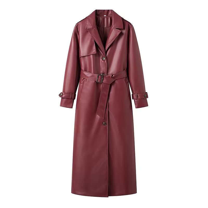 TRENCH IN PELLE VEGANA "CHARLOTTE"