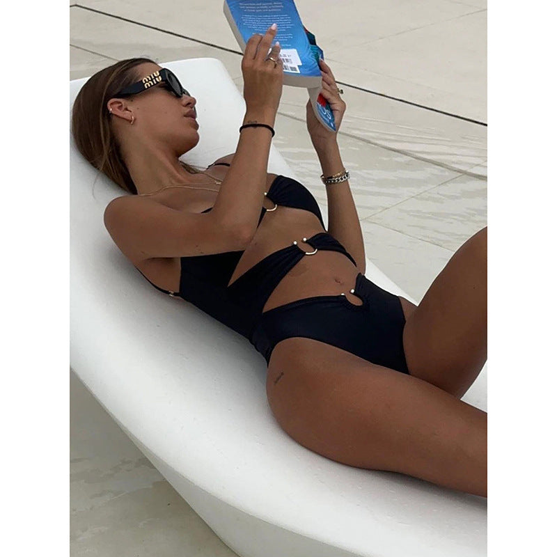 "NORTH COAST" CUT OUT ONE-PIECE SWIMSUIT
