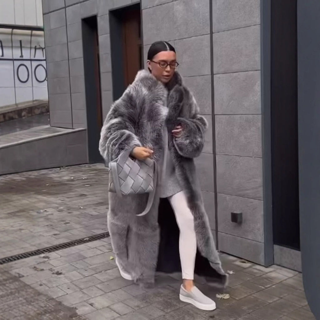 MAXI ECOPELLICCIA PERLA