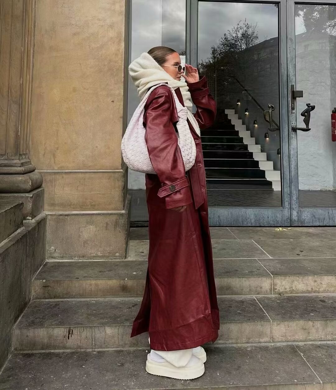 TRENCH IN PELLE VEGANA "CHARLOTTE"