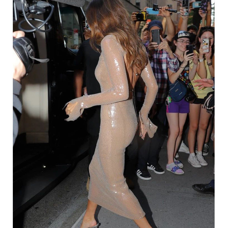 "MERMAID" MICRO SEQUIN DRESS