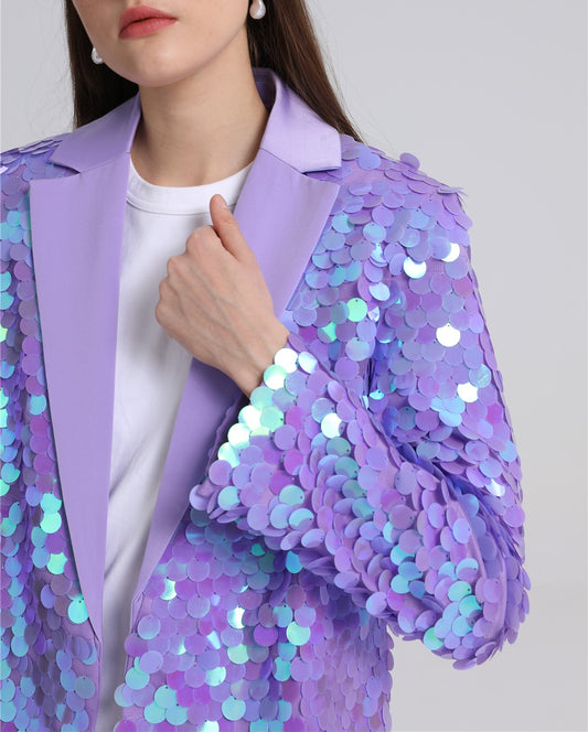 GIACCA MACRO PAILLETTES "SPACE"
