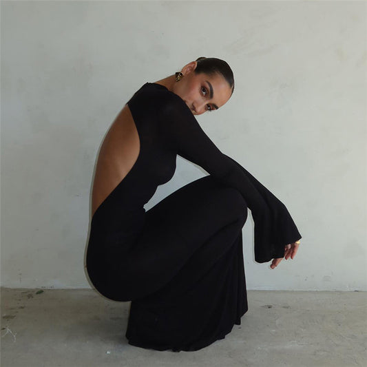 LONG BARE BACK DRESS "MAYA"