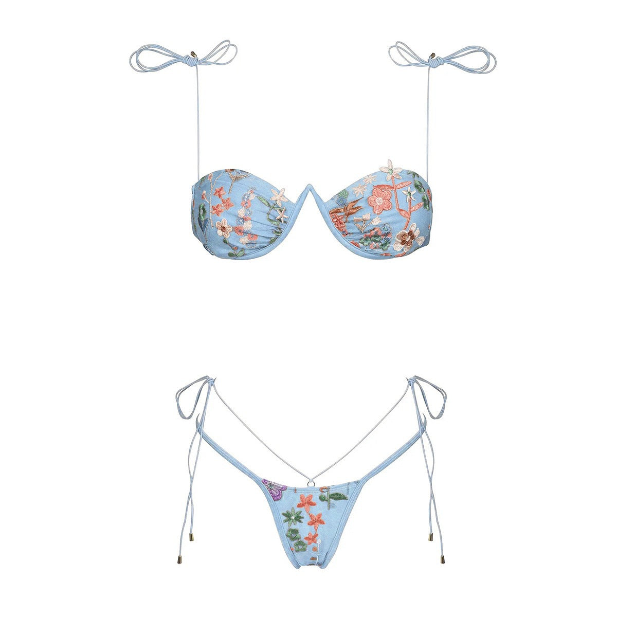 BIKINI RICAMATO FLORAL FIT