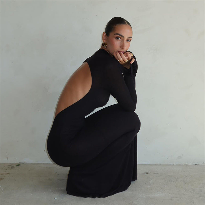 LONG BARE BACK DRESS "MAYA"