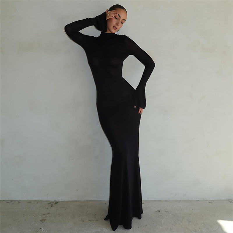 LONG BARE BACK DRESS "MAYA"